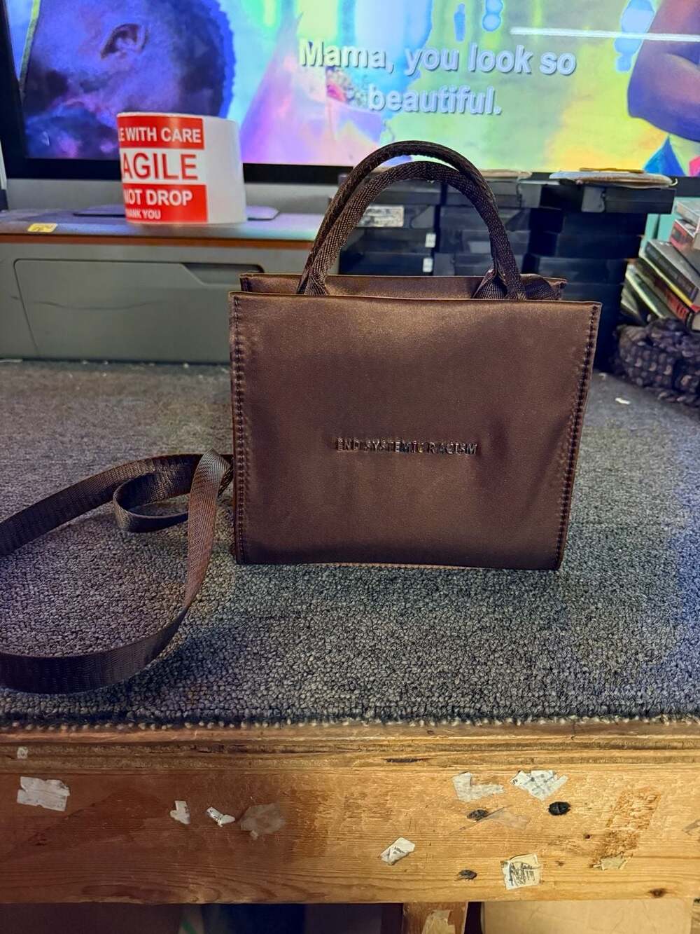 Brandon Blackwood ESR Tote Satin Chocolate